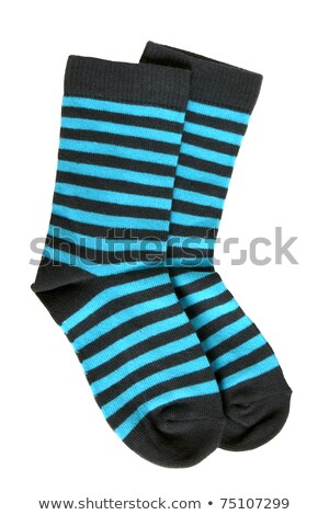 Stock photo: Childrens Striped Socks Isolated White Background