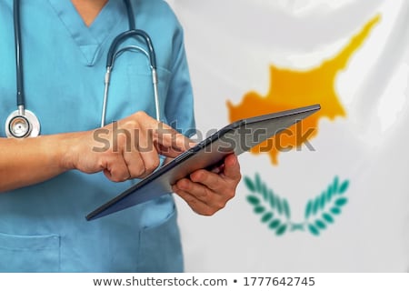 Foto d'archivio: Tablet With Cyprus Flag