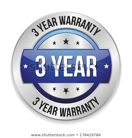 Stock foto: 3 Years Warranty Blue Vector Icon Button