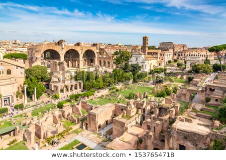 Foto stock: Archeological Site At Roman Forum In Rome Italy