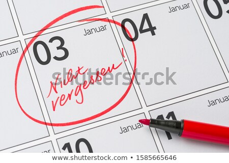 Stockfoto: Save The Date Written On A Calendar - January 03