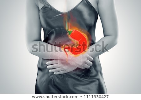 Stockfoto: Belching Heartburn Or Reflux