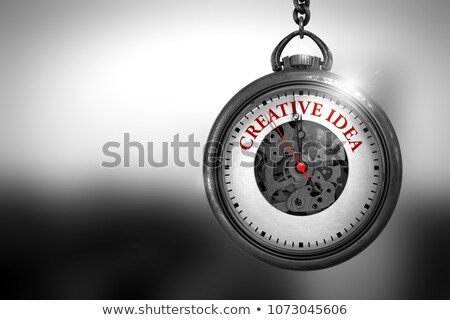 Stockfoto: Creative Idea On Vintage Pocket Clock 3d