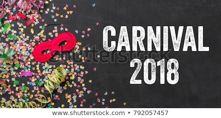 Foto d'archivio: Carnival 2018 Written On A Blackboard