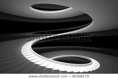 Stockfoto: Black And White Stair