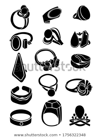 Foto d'archivio: Set Of Precious Stones Isolated On White Background Vector Cartoon Close Up Illustration