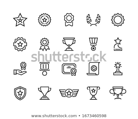 Foto stock: Gold First Place Prizes Set Of Cups And Seals