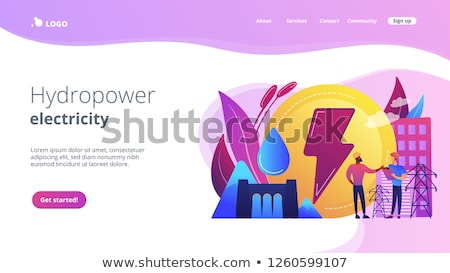 Stock photo: Hydropower Concept Landing Page