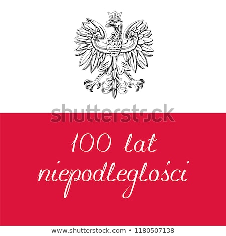 Stockfoto: Illustration For The Centennial Of Independence Of Poland Text