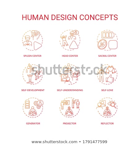 Stockfoto: Sacral Center Red Gradient Concept Icon