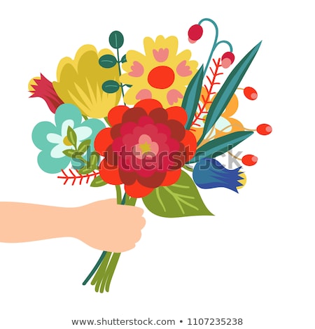 Foto d'archivio: Card For Invitation Or Congratulation With Bunch Of Flower