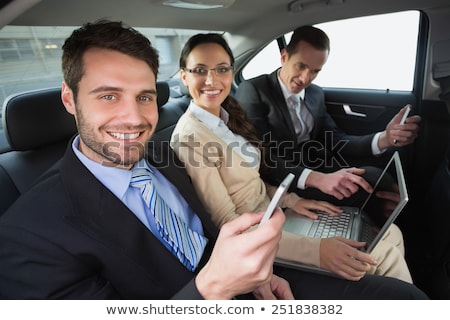 Stock photo: Business Team Working In The Back Seat
