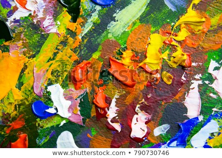 Stok fotoğraf: Artists Hand Close Up On The Background Of Palette