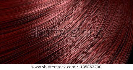 Foto stock: Red Hair Perfect Straight