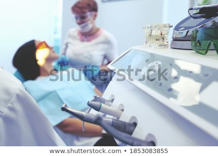 Stockfoto: Close Up View At Set Of Dentist Tools