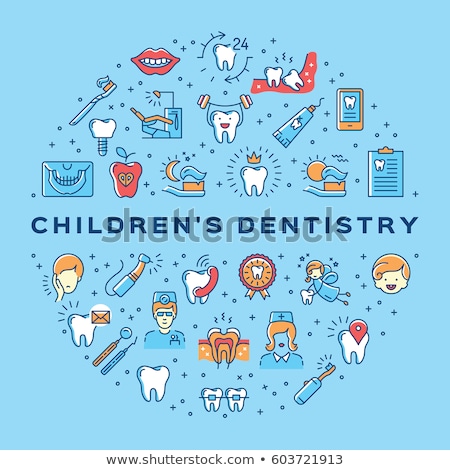 Stock photo: Dental Care - Colorful Flat Design Style Illustration