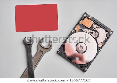 Stock photo: Technician With Open Hard Disk