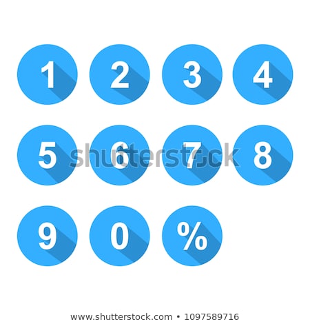 ストックフォト: 0 Number Vector Blue Web Icon