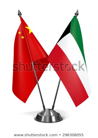 Stock fotó: China And Kuwait - Miniature Flags
