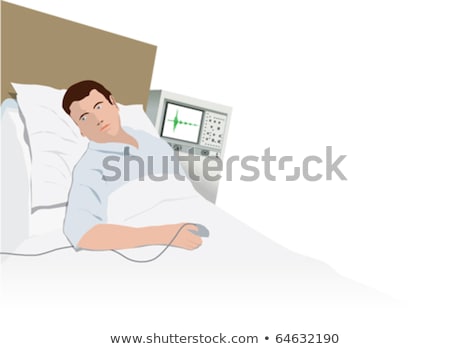 Foto stock: Patient In Hospital Bed Being Monitored