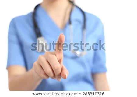 Stock photo: Close Up Of Nurse Pointing On You At Hospital