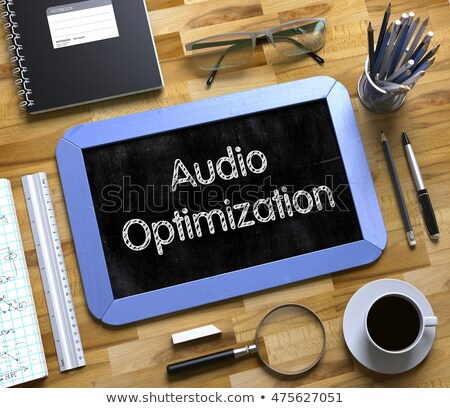 ストックフォト: Audio Marketing Concept On Small Chalkboard 3d