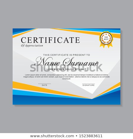 Stok fotoğraf: Certificate Diploma Background Template