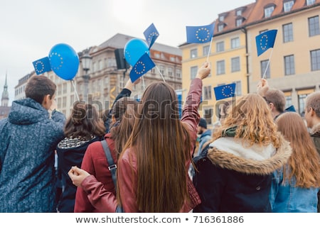 Balloon Flag Of European Union Foto d'archivio © Kzenon