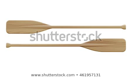 Boat Oars On White Stok fotoğraf © tassel78