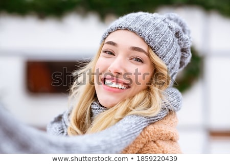 Zdjęcia stock: Beautiful Young Adult Female Looking At Camera In Woods