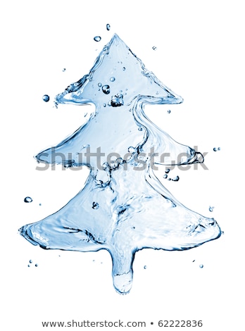 Stockfoto: New Year Tree Decoration Flowing In The Blue Water