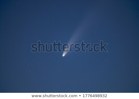 Stok fotoğraf: Blue Comet Lights Up The Christmas Sky