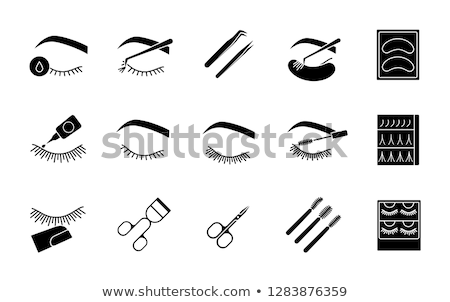 Foto stock: Eyelashes Icon Isolated