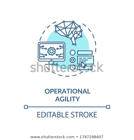 Stok fotoğraf: Operational Agility Turquoise Concept Icon