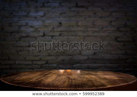 Selected Focus Empty Black Wooden Table And Wall Texture Or Old Сток-фото © Freedomz