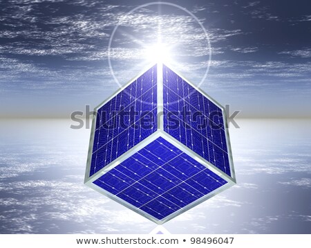 Solar Cell Cube ストックフォト © njaj