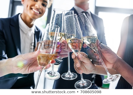 Stockfoto: Businesswoman Drinking Champagne