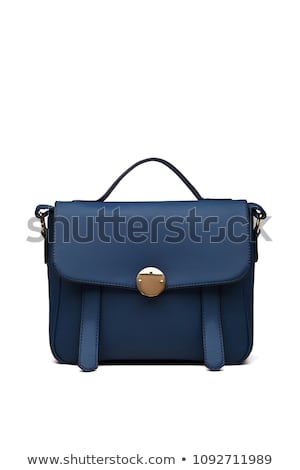 Stok fotoğraf: A Leather Bag Isolated Against A White Background