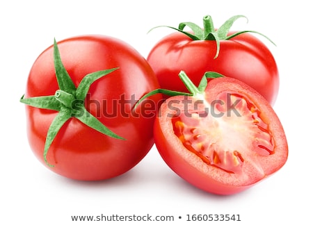Сток-фото: Tomato On White Background