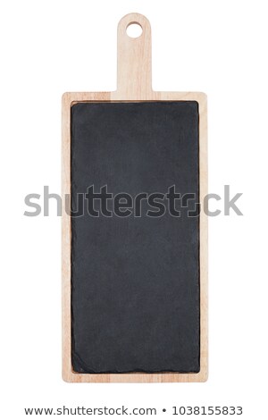 Wooden Chopping Board With Stone Plate Inside Foto stock © DenisMArt