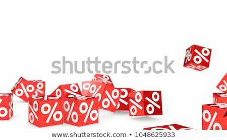 Stockfoto: Red Cubes With Percents