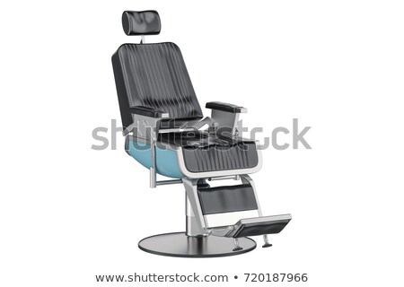 Stockfoto: Barbershop Chair Isolated On White 3d Rendering