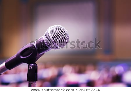 Zdjęcia stock: Blur Audience In Press Conference Hall