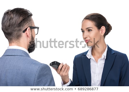 Zdjęcia stock: Journalist Taking Interview Of Businesswoman