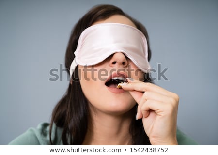 Foto d'archivio: Blind Taste Blindfolded Food Test