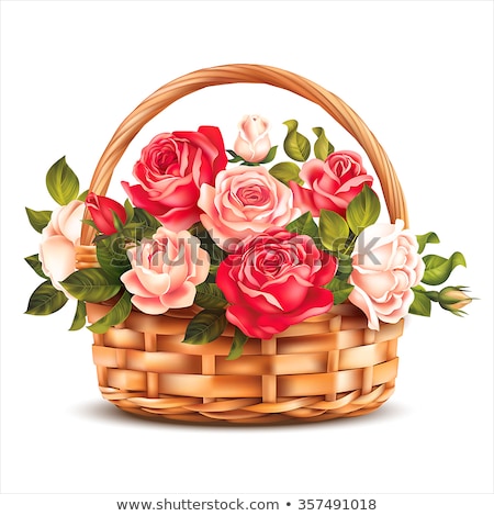 ストックフォト: Basket With Flowers