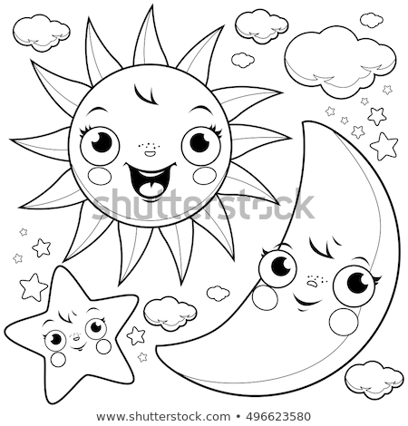 [[stock_photo]]: Happy Sun Coloured Outlines