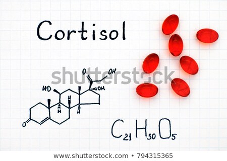Foto d'archivio: Tablet With The Chemical Formula Of Cortisol