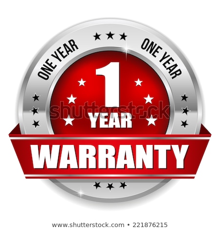 [[stock_photo]]: 1 Year Warranty Red Vector Icon Design