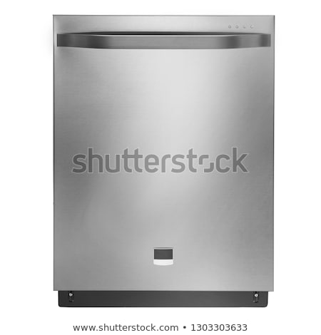 Stok fotoğraf: Open And Closed Dishwasher